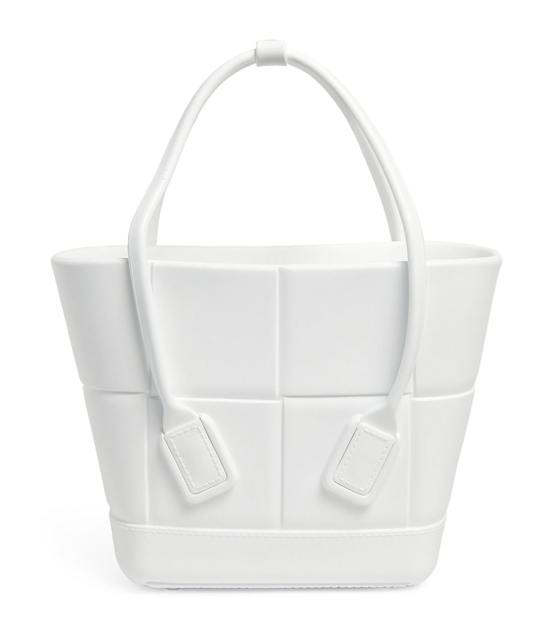 Small Rubber Intreccio Arco Top-Handle Bag