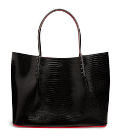 Cabarock Large Croc-Embossed Leather Tote Bag