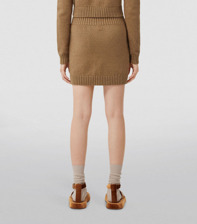 Cotton-Blend TB Monogram Mini Skirt