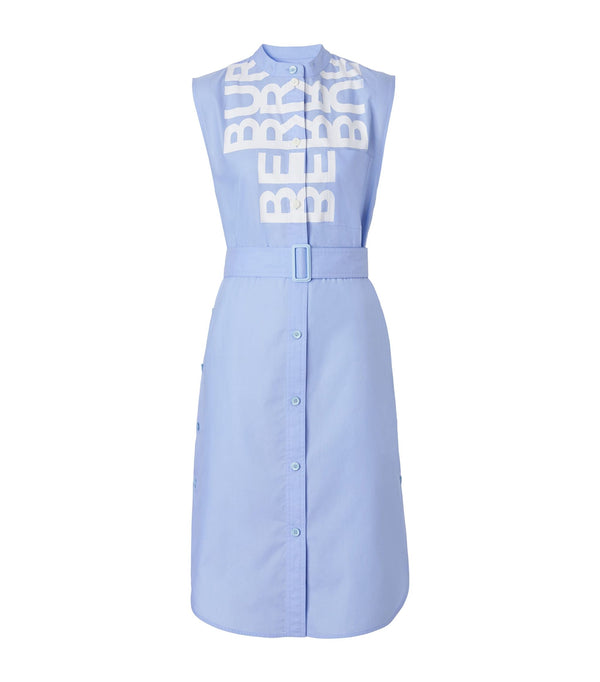 Mirror-Logo Oxford Shirt Dress