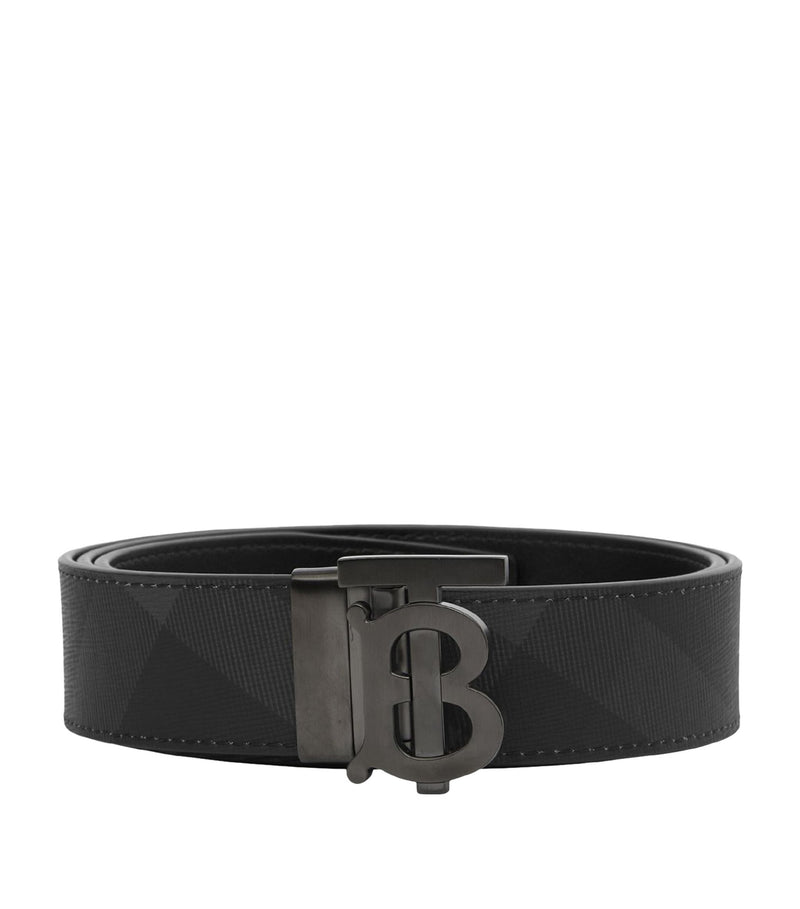 Charcoal Check TB Monogram Belt