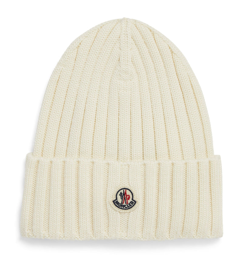 Wool Ribbed Logo Beanie