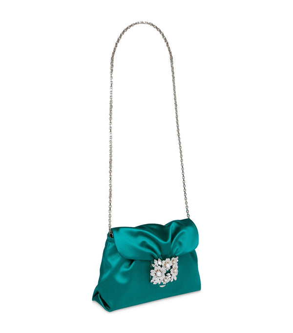 Satin Bouquet Strass Shoulder Bag