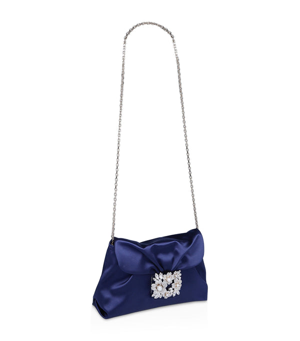 Satin Bouquet Strass Shoulder Bag