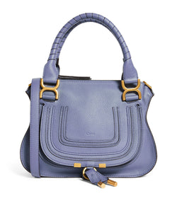 Small Leather Marcie Top-Handle Bag