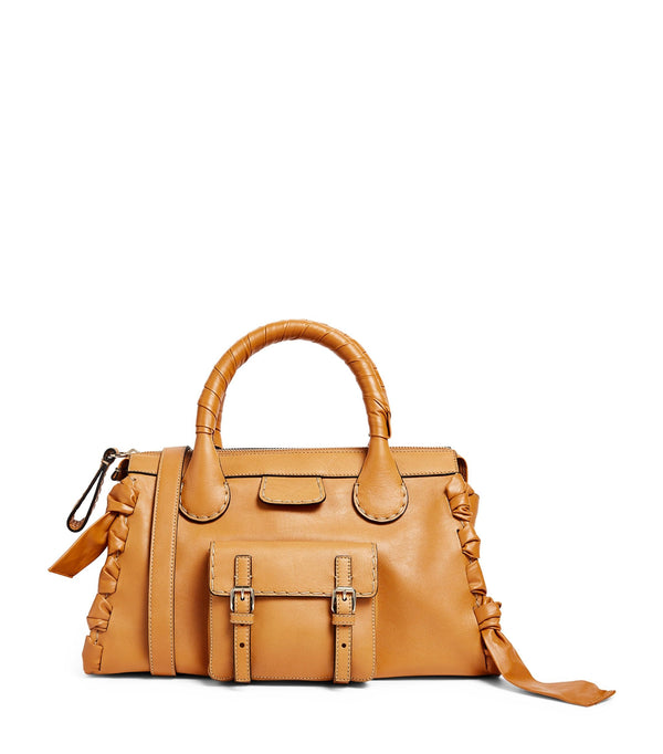 Medium Leather Edith Satchel Bag