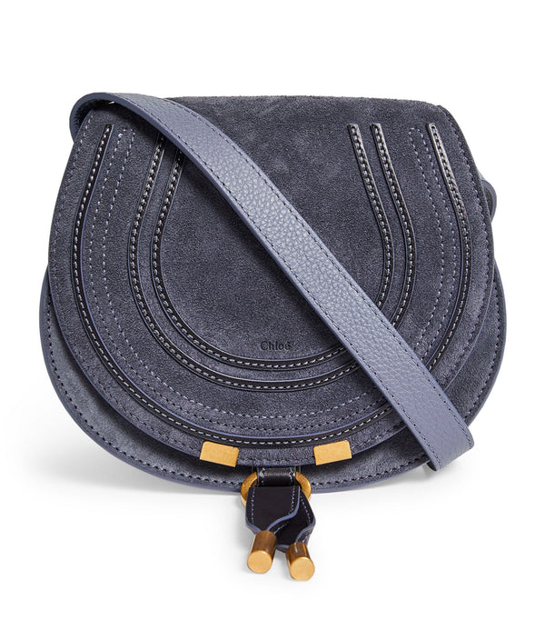 Small Suede Marcie Saddle Bag