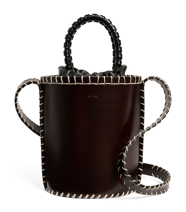 Mini Leather Louela Bucket Bag