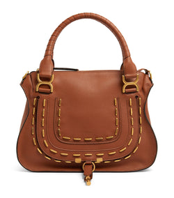 Medium Leather Marcie Top-Handle Bag