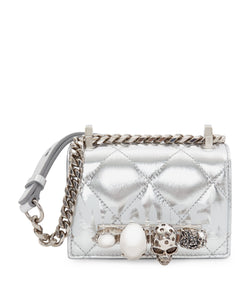 Mini Quilted Jewelled Satchel Bag