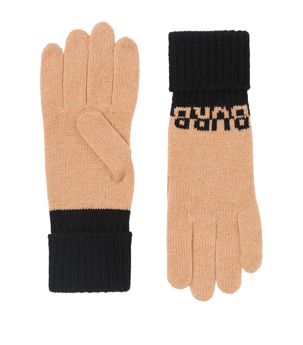 Cashmere Logo Gloves