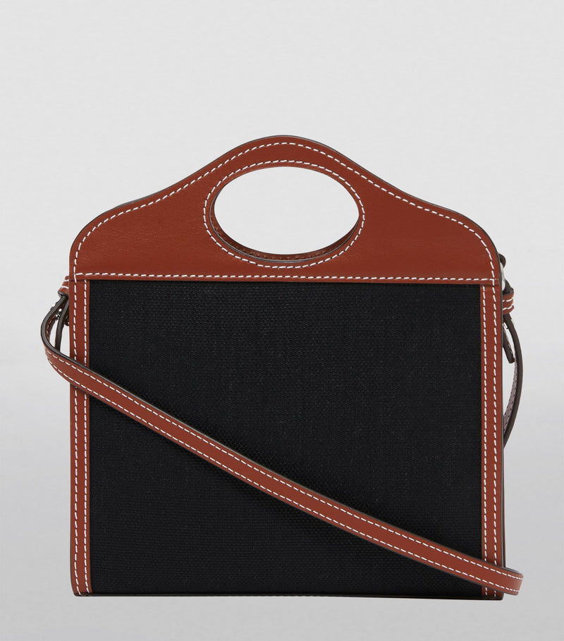 Micro Canvas Pocket Top-Handle Bag