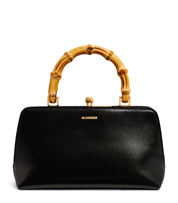Leather Goji Square-Frame Top-Handle Bag