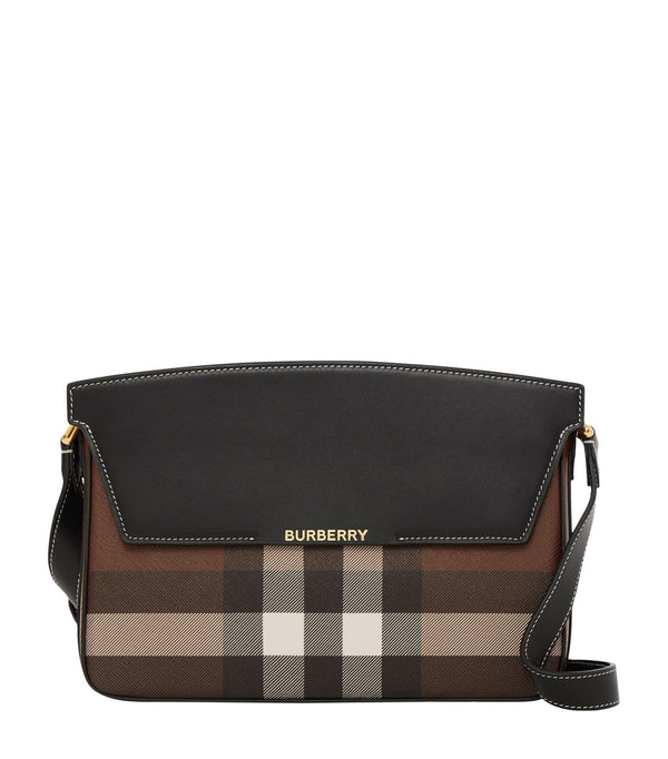 Leather and Check Catherine Shoulder Bag