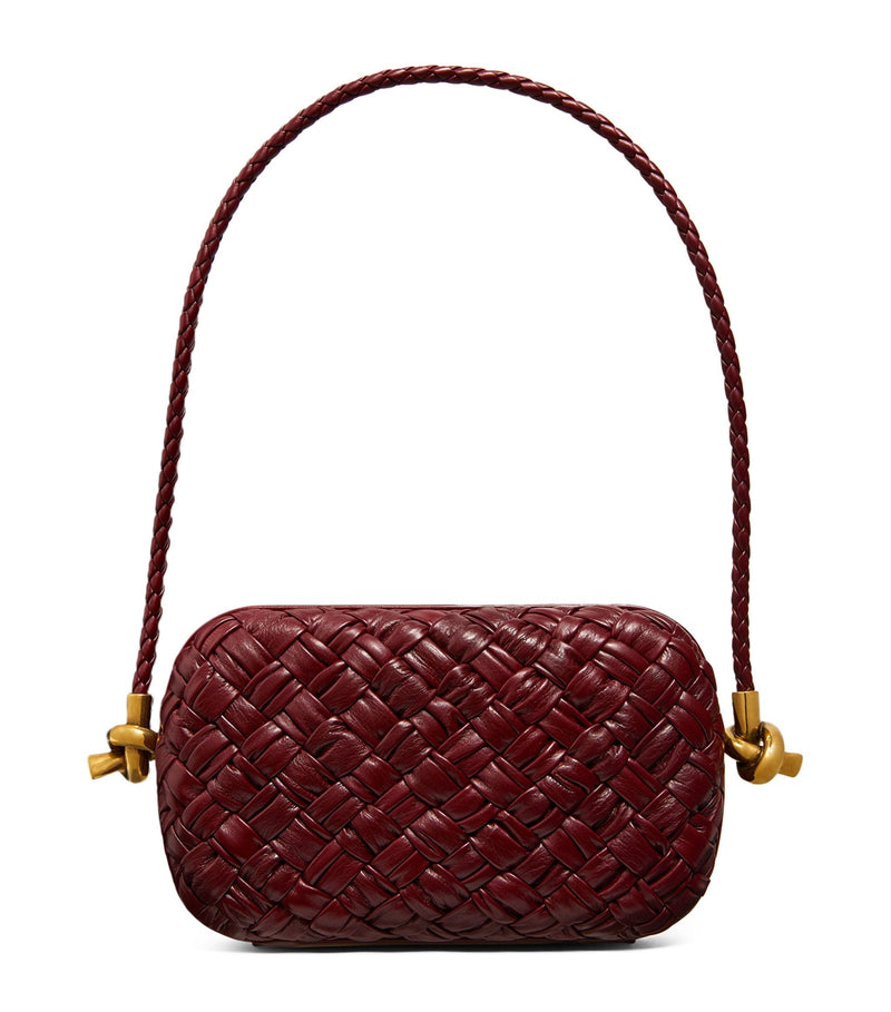 Leather Knot Minaudiere Shoulder Bag